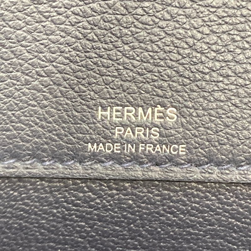 HERMES 愛馬仕 Kelly Dépêches 25 手拿包 皮革 深藍色 銀釦-9