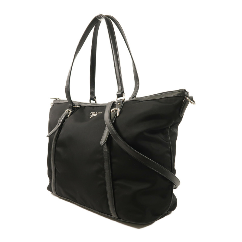 PRADA 尼龍2 Way Shoulder Bag銀扣手挽肩背兩用袋-2