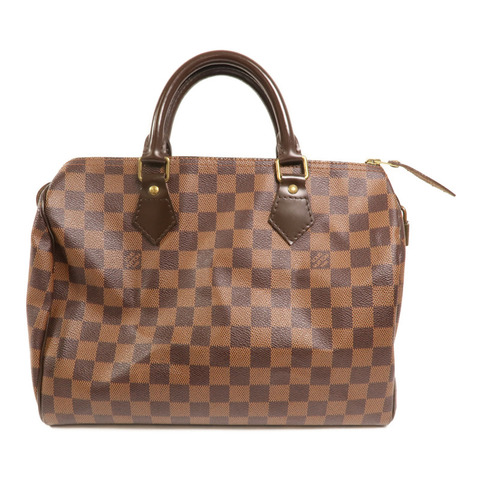 LOUIS VUITTON Damier Speedy 30金扣手挽袋