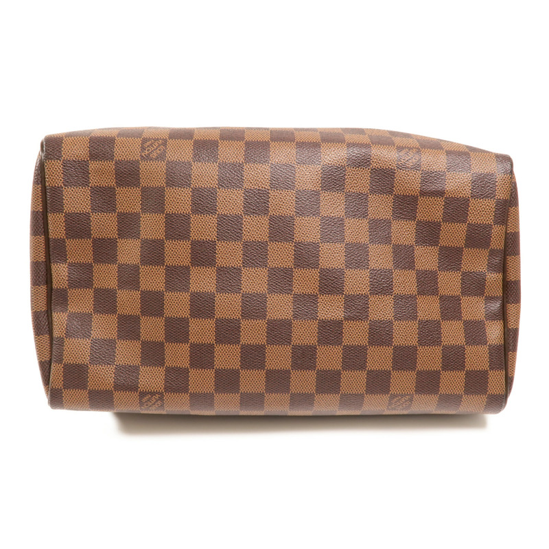 LOUIS VUITTON Damier Speedy 30金扣手挽袋-3