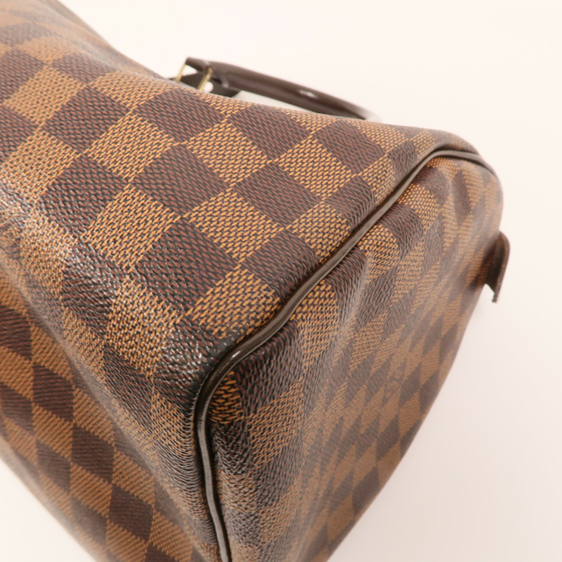 LOUIS VUITTON Damier Speedy 30金扣手挽袋-8