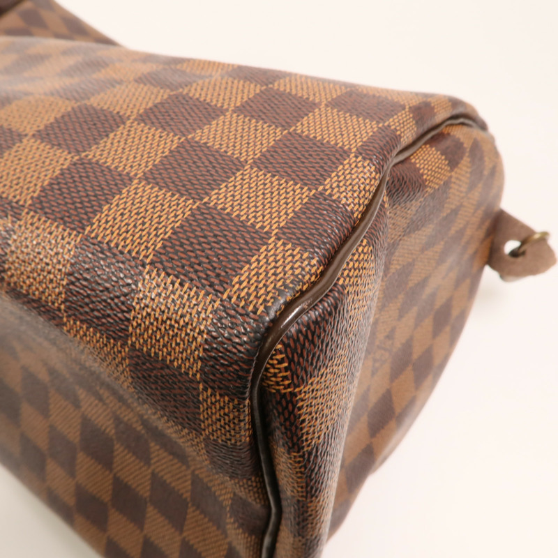 LOUIS VUITTON Damier Speedy 30金扣手挽袋-10