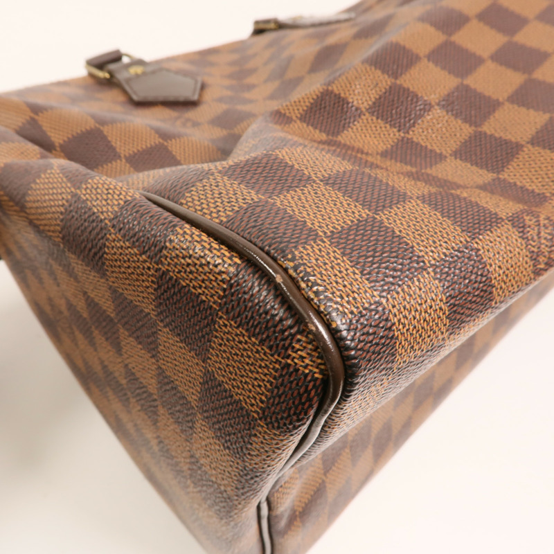 LOUIS VUITTON Damier Speedy 30金扣手挽袋-11