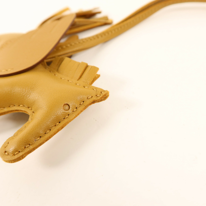 HERMES Milo/Swift皮革Rodeo Pegase PM掛飾Sesame-8