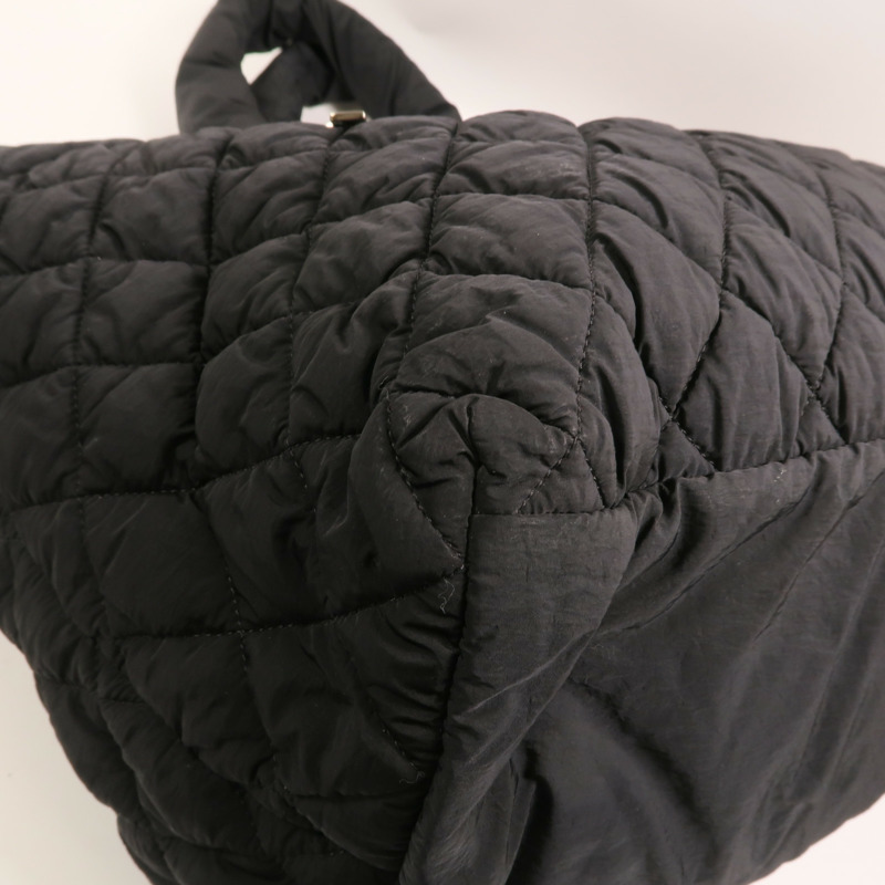 CHANEL 尼龍Coco Cocoon銀扣手挽袋-12