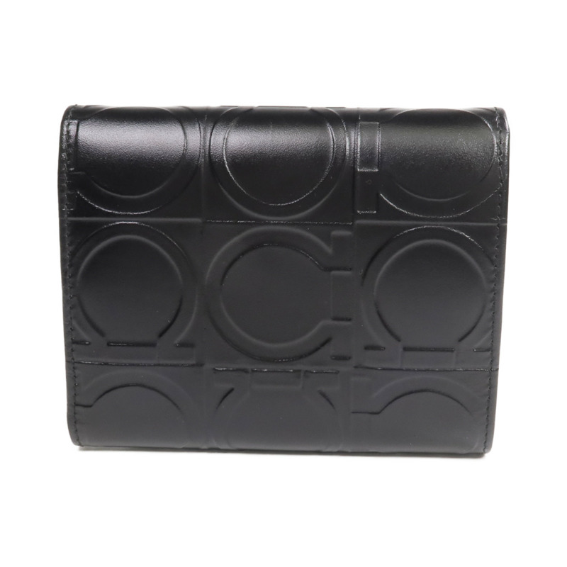 Salvatore Ferragamo 牛皮皮革Fold Wallet銀扣錢包-1