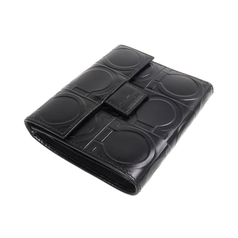 Salvatore Ferragamo 牛皮皮革Fold Wallet銀扣錢包-3