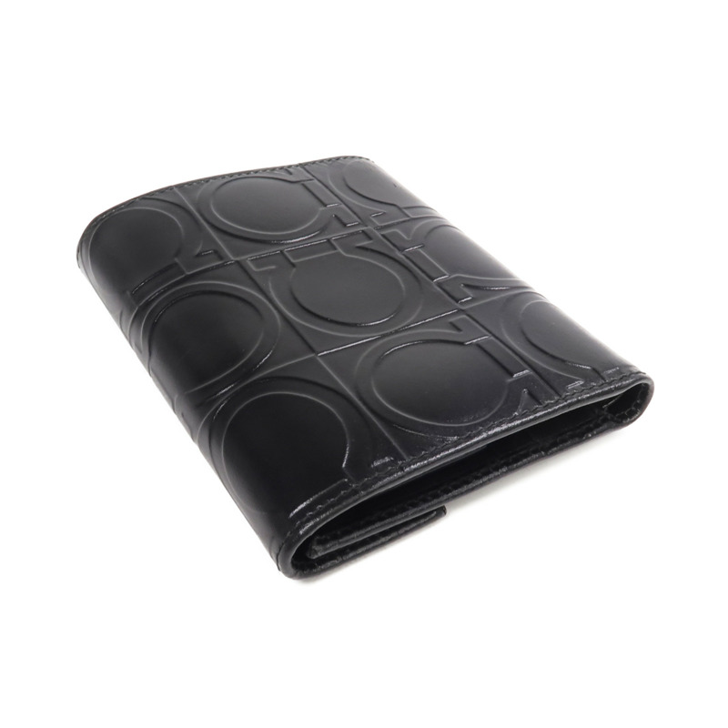 Salvatore Ferragamo 牛皮皮革Fold Wallet銀扣錢包-4