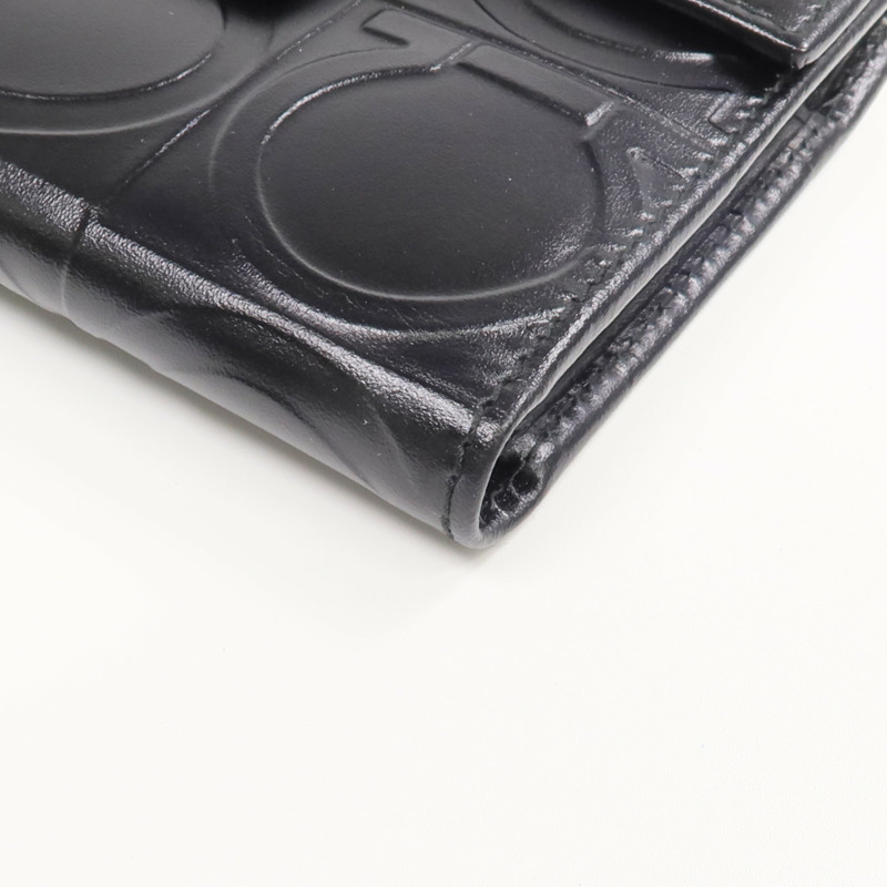 Salvatore Ferragamo 牛皮皮革Fold Wallet銀扣錢包-6