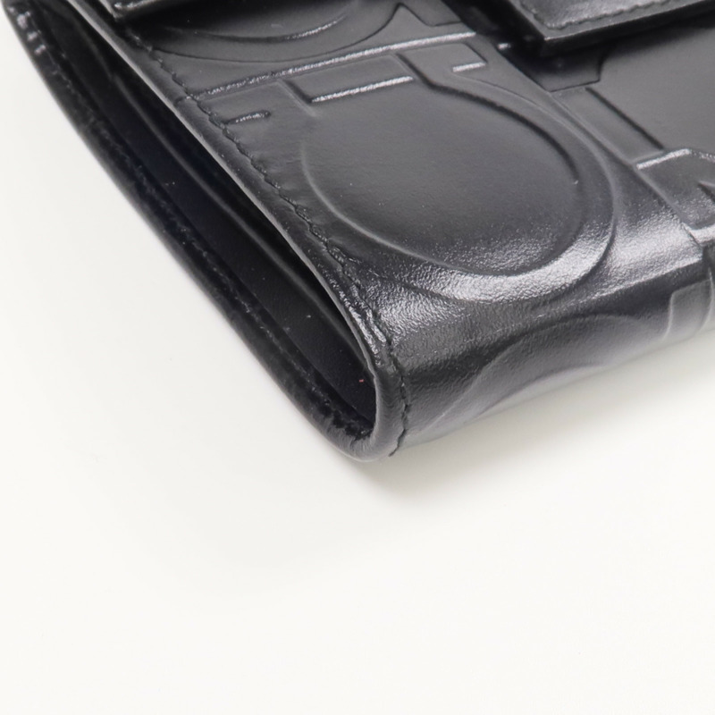 Salvatore Ferragamo 牛皮皮革Fold Wallet銀扣錢包-7