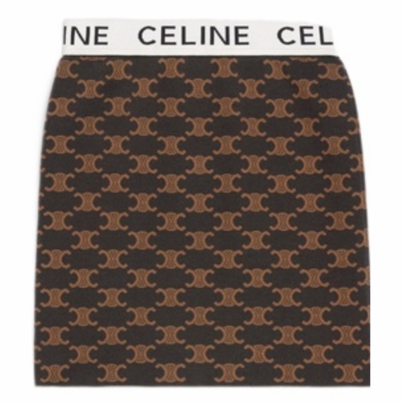 Celine 女士 logo迷你半身裙L碼-5