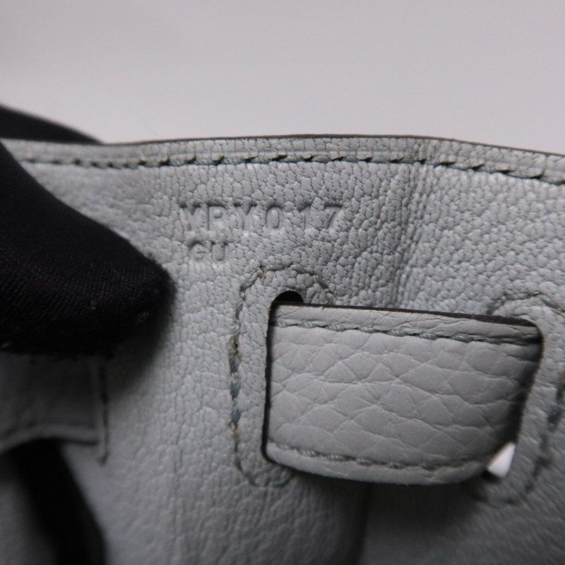 HERMES Togo皮革Kelly 28金扣手挽肩背兩用袋Blue Pale-7