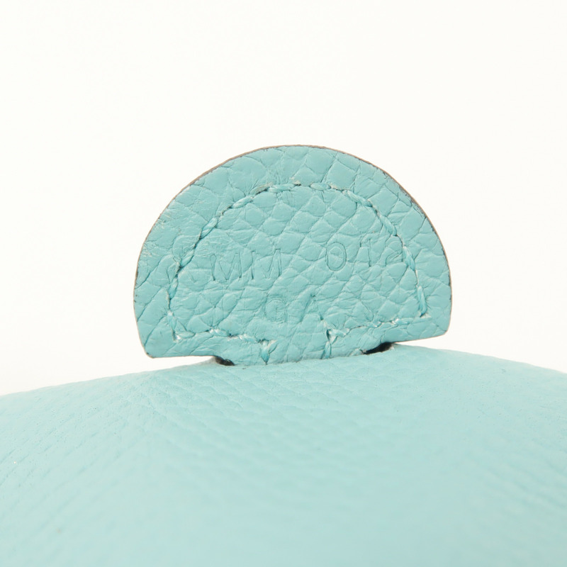 HERMES Epsom皮革Evelyne TPM銀扣肩背袋Bleu Atoll-6