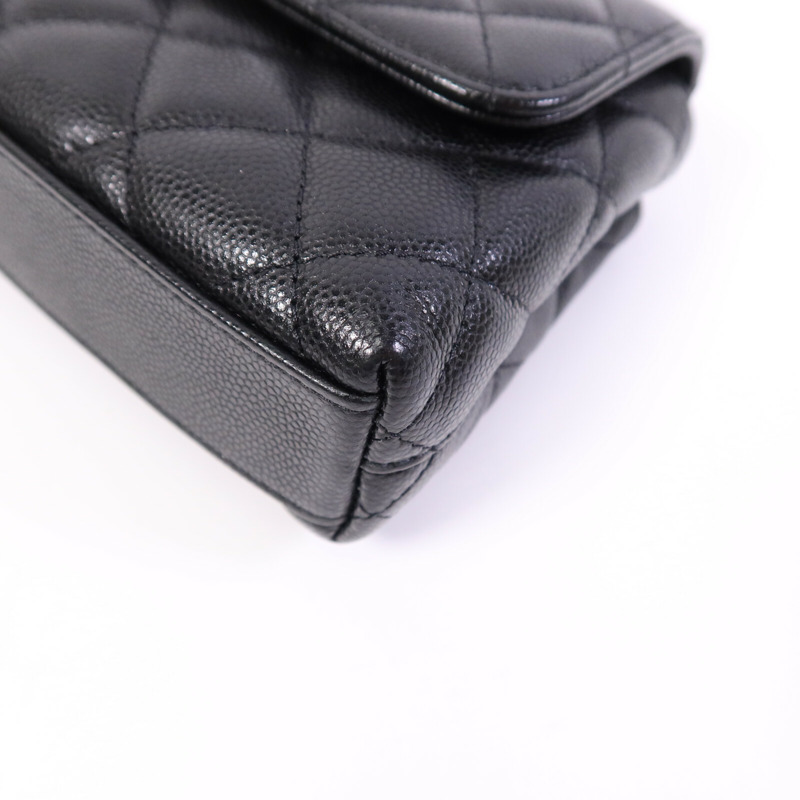 CHANEL 牛皮皮革Mirco Coco Handle金扣鏈帶手挽肩背兩用袋-10