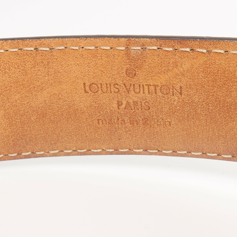 LOUIS VUITTON Damier Ceinture Ellipse金扣皮帶-6