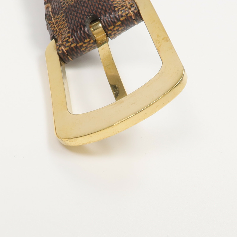 LOUIS VUITTON Damier Ceinture Ellipse金扣皮帶-10