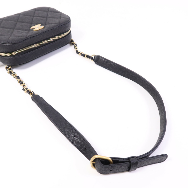 CHANEL 牛皮皮革Waist Bag金扣腰包-9