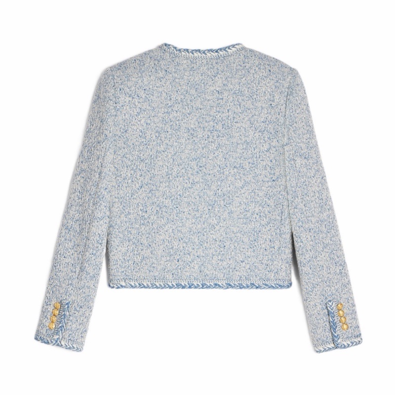 Celine 女士 粗花呢編織滾邊開衫夾克FR-40碼-1