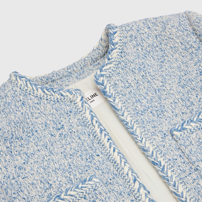 Celine 女士 粗花呢編織滾邊開衫夾克FR-40碼-2