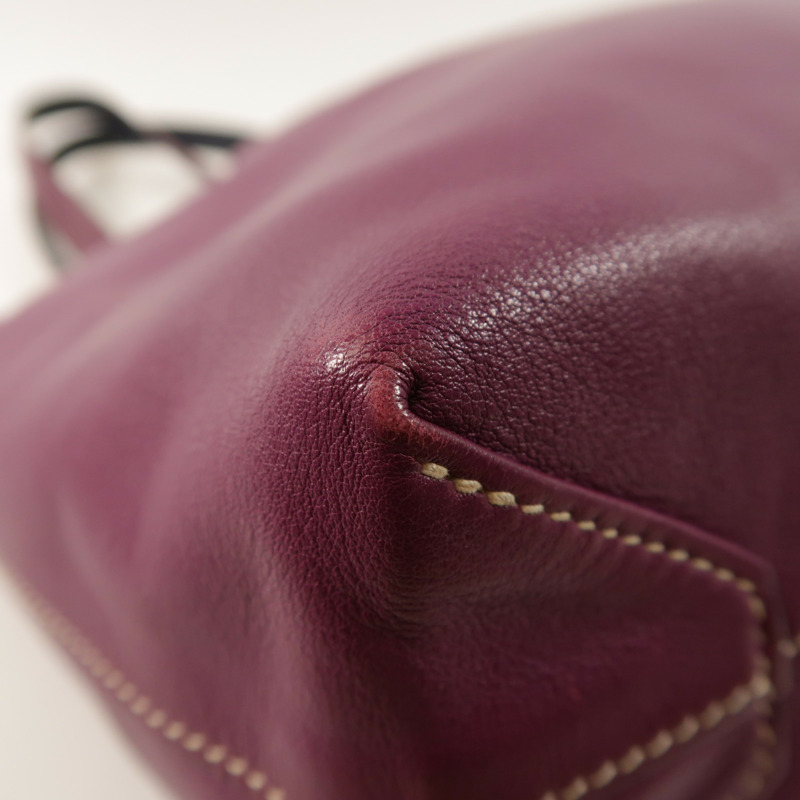 HERMES Sikkim皮革Double Sens 28肩背袋/手挽袋Anemone/Bleu Saphir-9