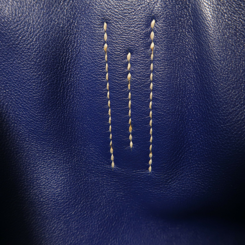 HERMES Sikkim皮革Double Sens 28肩背袋/手挽袋Anemone/Bleu Saphir-15