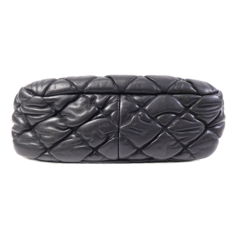 CHANEL 羊皮皮革Chain Shoulder銀扣鏈帶肩背袋-3