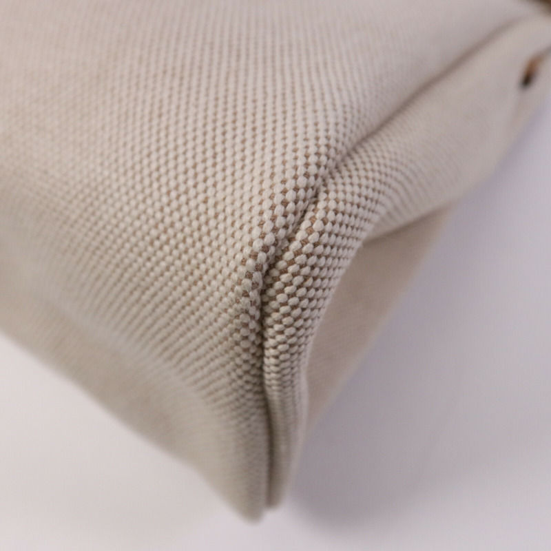 HERMES 帆布Herbag PM手挽肩背銀扣兩用袋Black/Beige-11