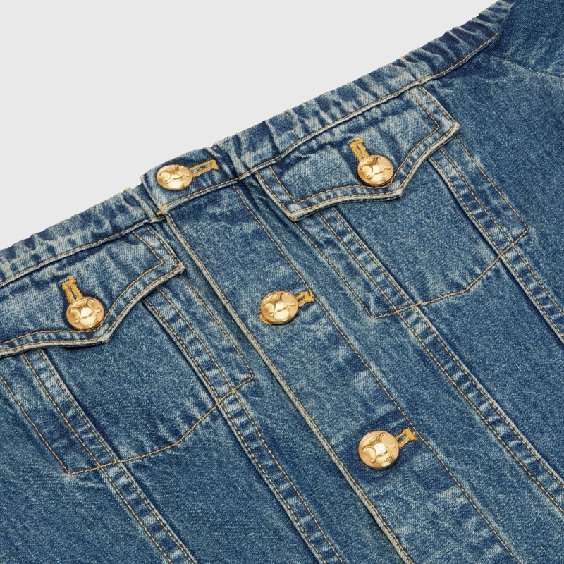 Celine 女士 露肩牛仔連衣裙S M L碼-1