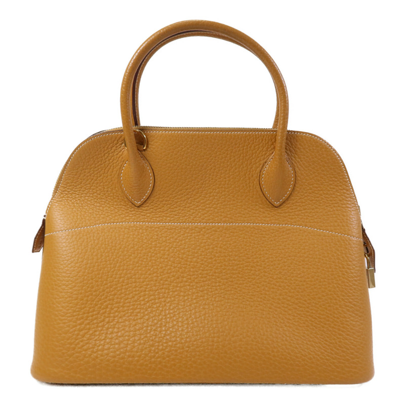 HERMES Togo皮革Bolide 31金扣手挽肩背兩用袋Gold-1