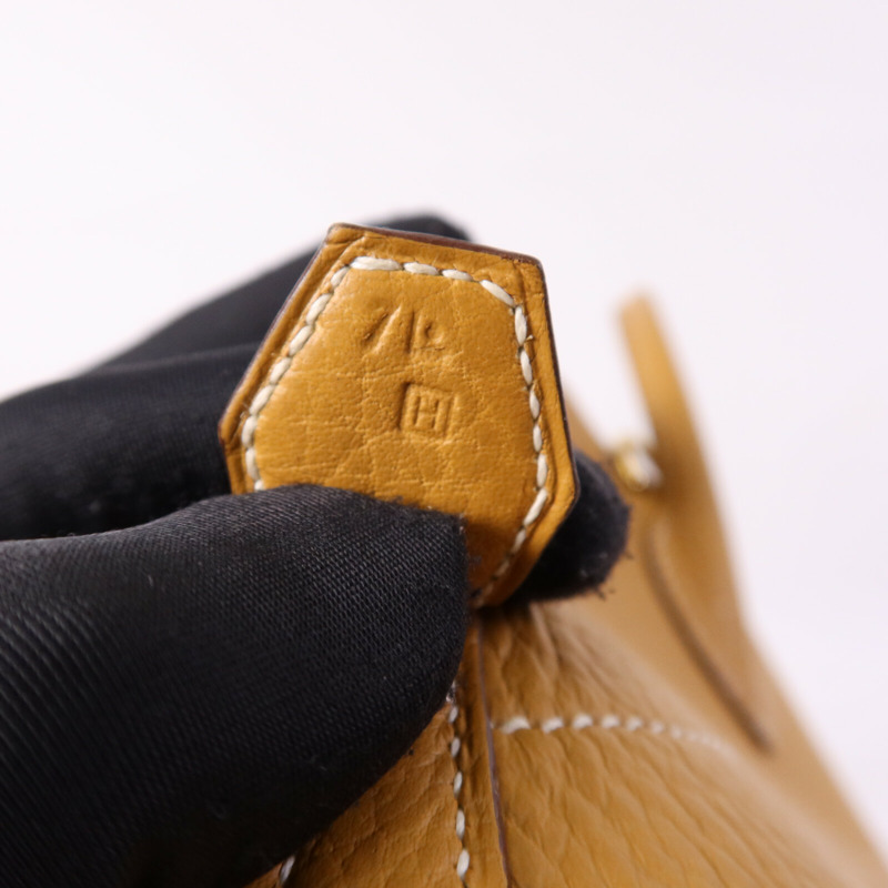 HERMES Togo皮革Bolide 31金扣手挽肩背兩用袋Gold-7