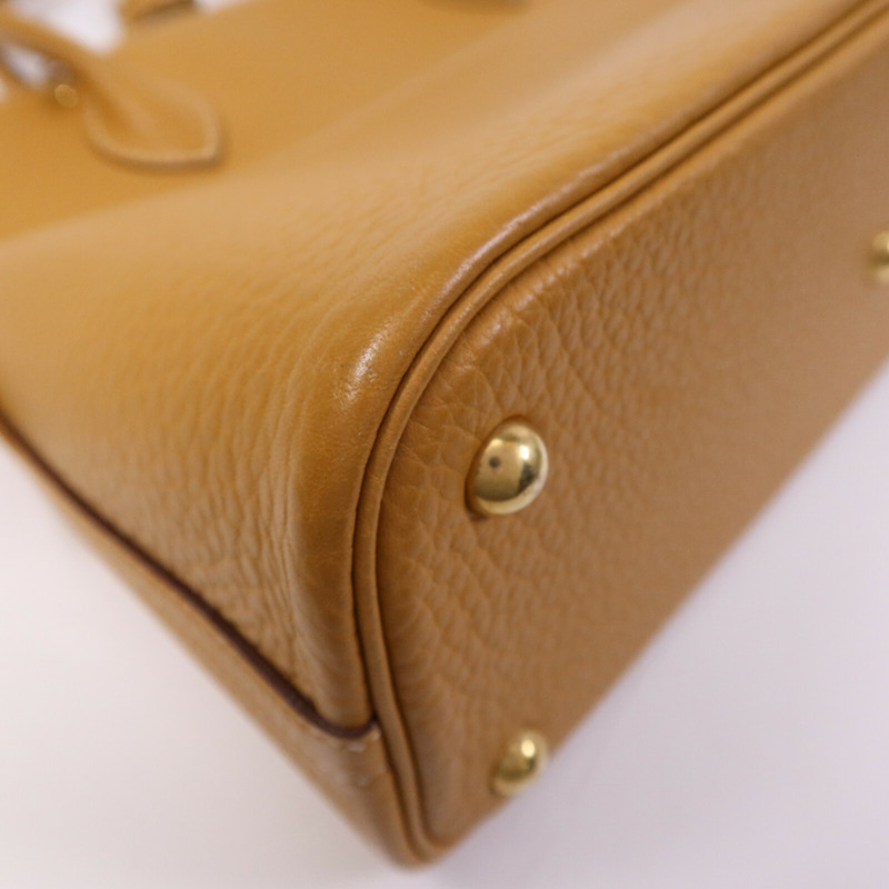 HERMES Togo皮革Bolide 31金扣手挽肩背兩用袋Gold-13