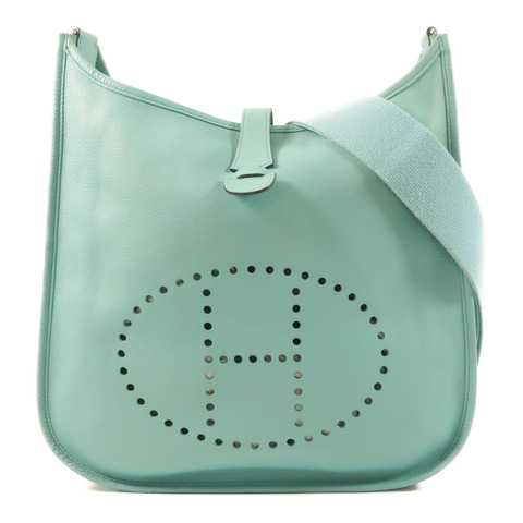 HERMES Epsom皮革Evelyne GM銀扣肩背袋