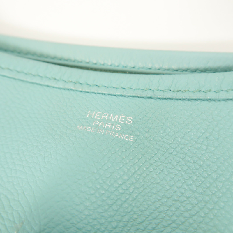 HERMES Epsom皮革Evelyne GM銀扣肩背袋-6