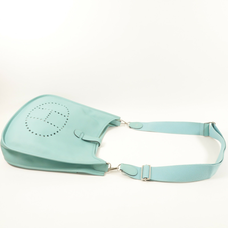 HERMES Epsom皮革Evelyne GM銀扣肩背袋-8