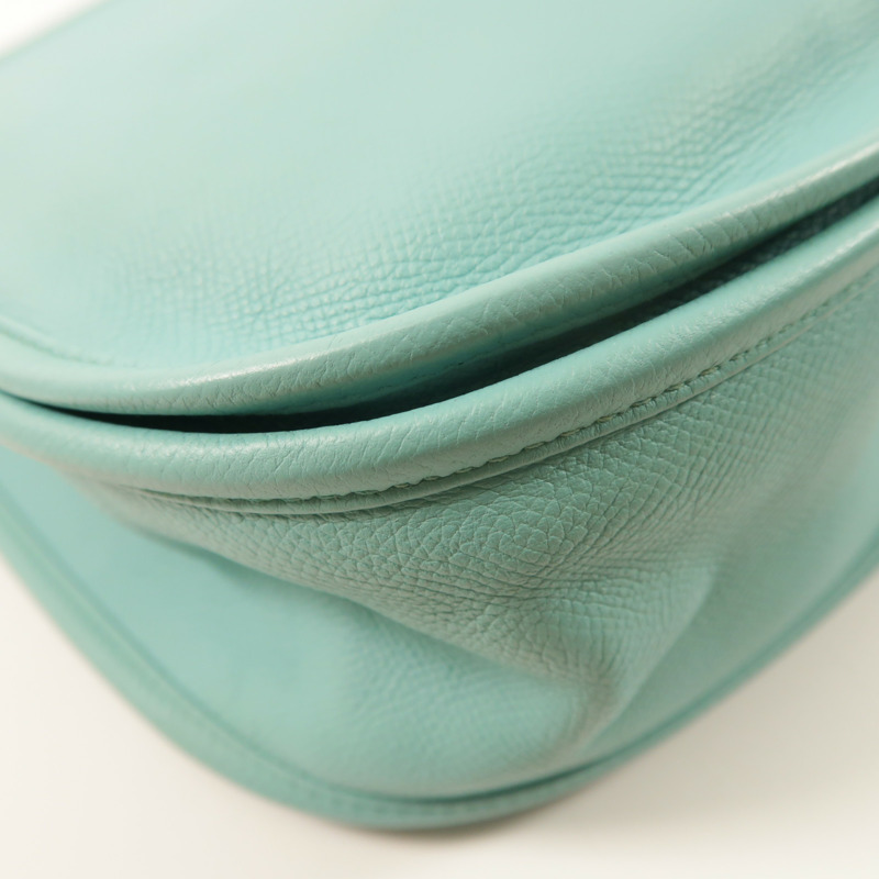 HERMES Epsom皮革Evelyne GM銀扣肩背袋-13