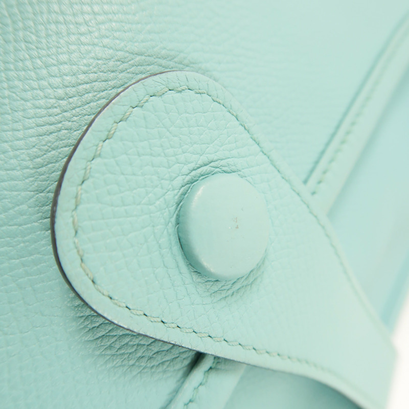 HERMES Epsom皮革Evelyne GM銀扣肩背袋-14