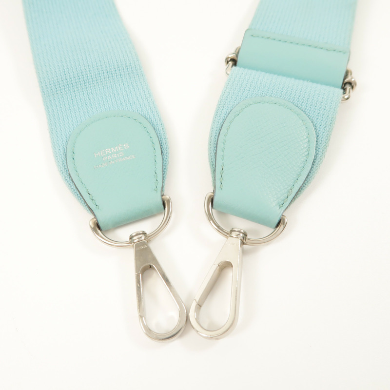 HERMES Epsom皮革Evelyne GM銀扣肩背袋-15