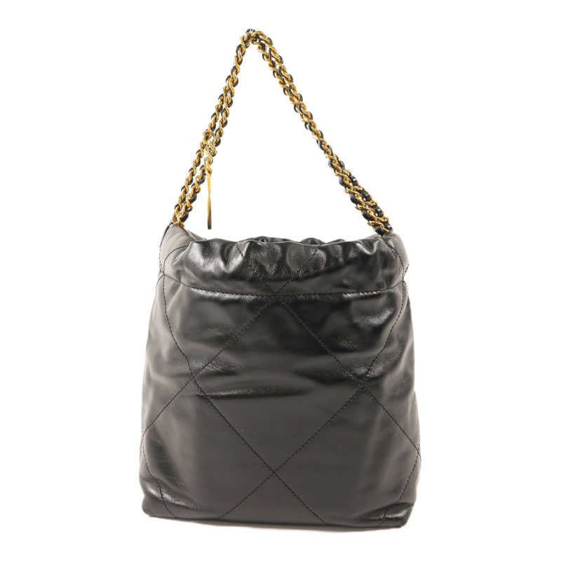 CHANEL 羊皮皮革Mini 22金扣手挽肩背兩用袋-1