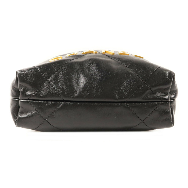 CHANEL 羊皮皮革Mini 22金扣手挽肩背兩用袋-3