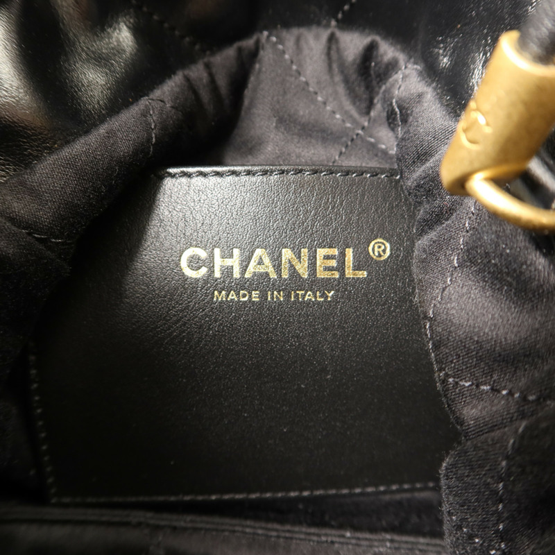 CHANEL 羊皮皮革Mini 22金扣手挽肩背兩用袋-5