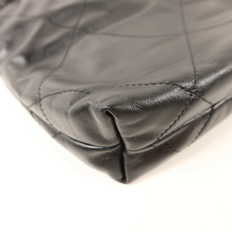 CHANEL 羊皮皮革Mini 22金扣手挽肩背兩用袋-14