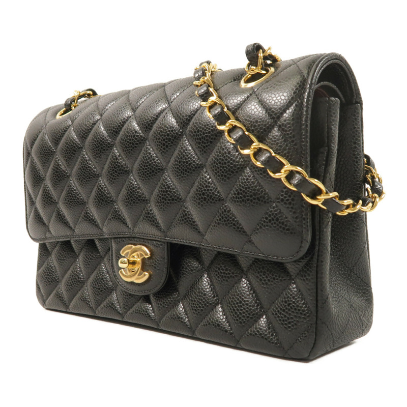 CHANEL 牛皮皮革Classic 25金扣鏈帶肩背袋-2