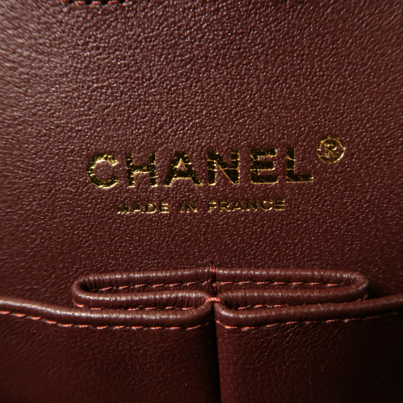 CHANEL 牛皮皮革Classic 25金扣鏈帶肩背袋-5