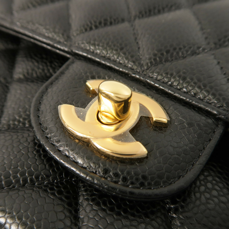 CHANEL 牛皮皮革Classic 25金扣鏈帶肩背袋-9