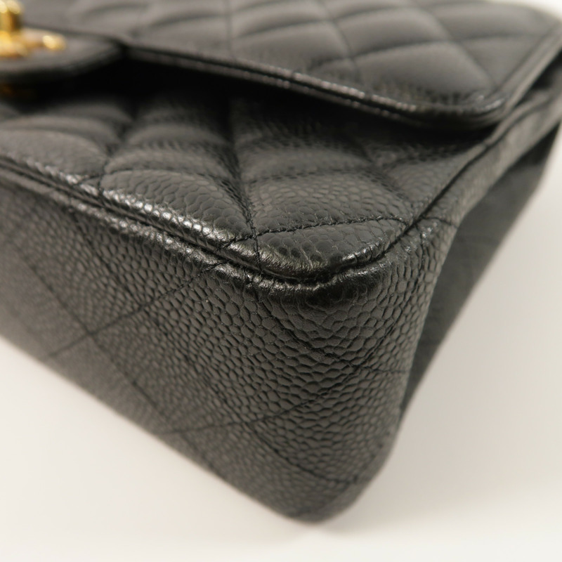 CHANEL 牛皮皮革Classic 25金扣鏈帶肩背袋-10