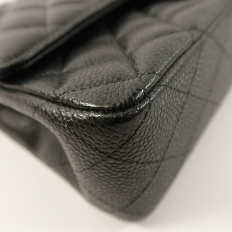 CHANEL 牛皮皮革Classic 25金扣鏈帶肩背袋-11