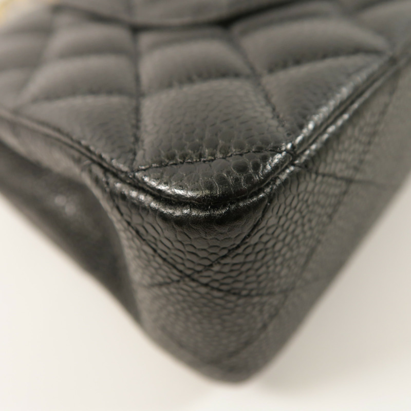 CHANEL 牛皮皮革Classic 25金扣鏈帶肩背袋-13