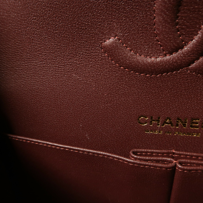 CHANEL 牛皮皮革Classic 25金扣鏈帶肩背袋-17