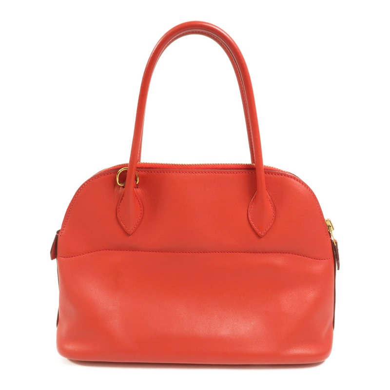 HERMES Swift皮革Bolide 27金扣手挽肩背兩用袋Rouge de Coeur-1