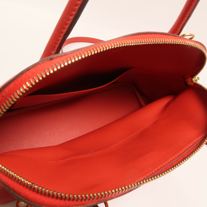 HERMES Swift皮革Bolide 27金扣手挽肩背兩用袋Rouge de Coeur-4